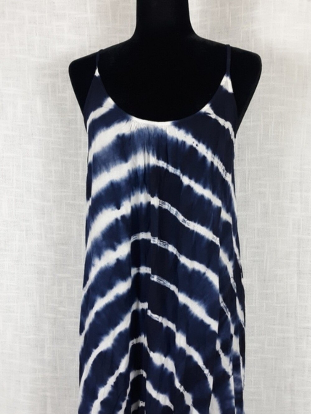 Raviya Blue Tie Dye Boho Hippie Embellished Strappy Fairy Maxi Dress Size Large - Picture 12 of 16